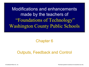 Outputs, Feedback & Control: Technology Systems