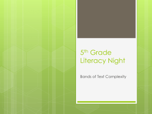 5th Grade Literacy Night presentation powerpoint