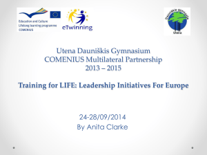 Utena Dauni*kis Gymnasium - Training-for-LIFE