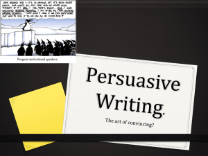 Persuasive Writing