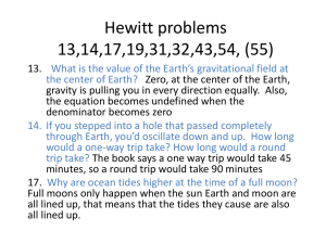 Physics Problems: Gravity, Tides, and Newton's Laws