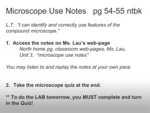Microscope Use Notes & Quiz: High School Biology