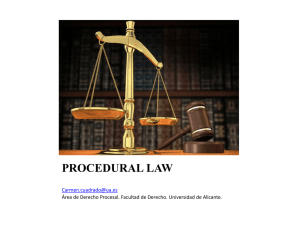 PROCEDURAL LAW - RUA - Universidad de Alicante