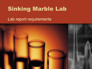 Sinking Marble Lab Report Requirements
