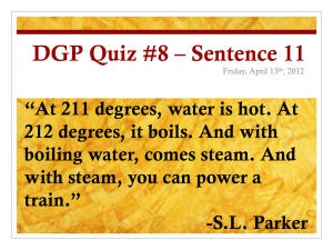 DGP Quiz #8 * Sentence 11