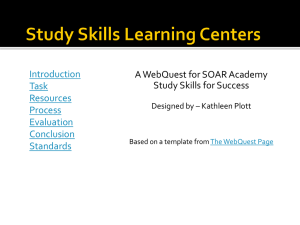 WebQuest Template - Klein Forest High School