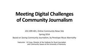Newspapers - Saving Community Journalism