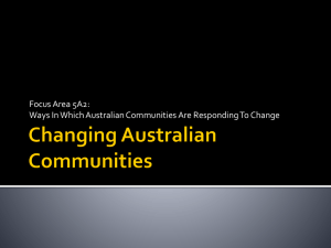 Changing Australian Communities