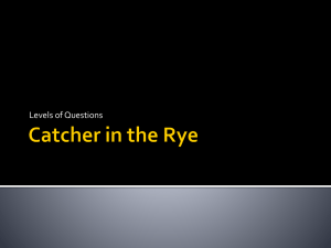 Catcher in the Rye: Levels of Questions