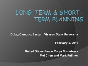 Long-Term and Short-Term Planning