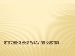 Stitching and Weaving Quotes: A Guide