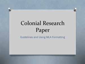 Colonial Research Paper
