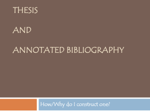 Annotated Bibliography - Garnet Valley School District