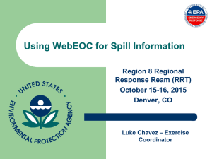 Using WebEOC for Spill Information