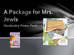 A Package for Mrs. Jewls Vocabulary PowerPoint