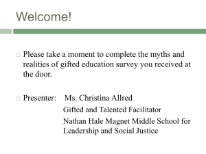 Underachievement in gifted Minority Students