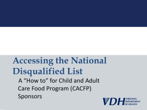 Accessing the National Disqualified List (NDL) Guide