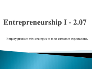 2.07 Employ product-mix strategies to meet customer