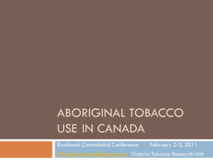 Michael Chaiton - A Taxing Issue Public Health and Contraband