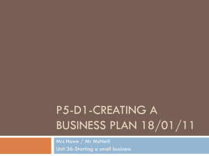 Creating a Business Plan: Lesson & Proposal Guide