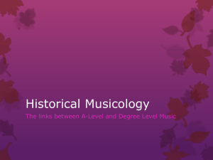 Historical Musicology