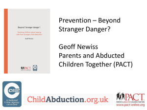 Beyond stranger danger Workshop 25 April 2014