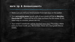 ALWG Chapters 9 & 10 with short answer review