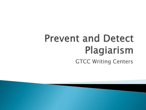 Preventing and Detecting Plagiarism