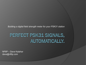 Perfect PSK31 Signals, Automatically. Building a