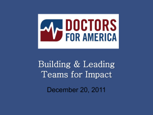Building and Leading Teams for Impact