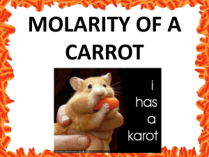 Carrot Molarity Lab: Osmosis & Diffusion Experiment