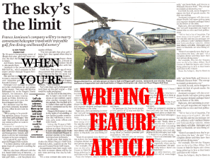Writing Feature Articles: Structure & Tips