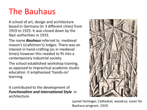 The Bauhaus: Art, Design, and Architecture