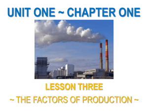 UNIT ONE ~ CHAPTER ONE