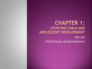 Child Growth & Development: Theories & Research