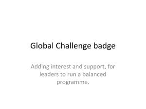 Global Challenge badge presentation
