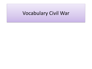 Vocabulary Civil War