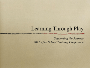 Learning Through Play
