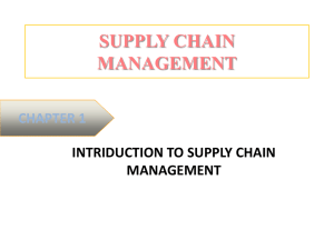 SUPPLY CHAIN MANAGEMENT