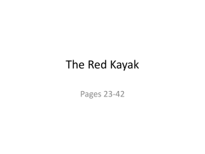 The Red Kayak: Plot, Point of View, Characterization