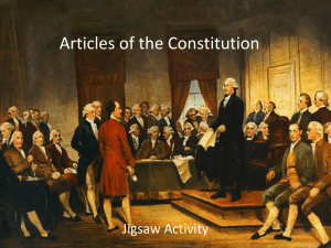 Articles of the Constitution Jigsaw Activity
