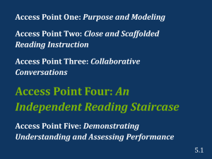 Access Point Four: An Independent Reading Staircase