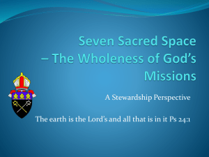 Seven Sacred Spaces: A Stewardship Perspective