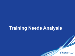 Training Needs Analysis