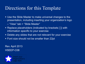(TTX) Exercise Briefing Template