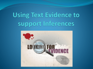 Using Text Evidence to Support Inferences