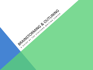 brainstorming & outlining - Academics