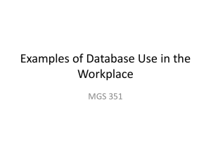 Database Use in the Workplace: Examples & Applications