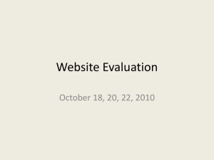 Website Evaluation