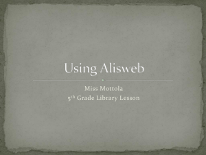 Using Alisweb - Wantagh School
